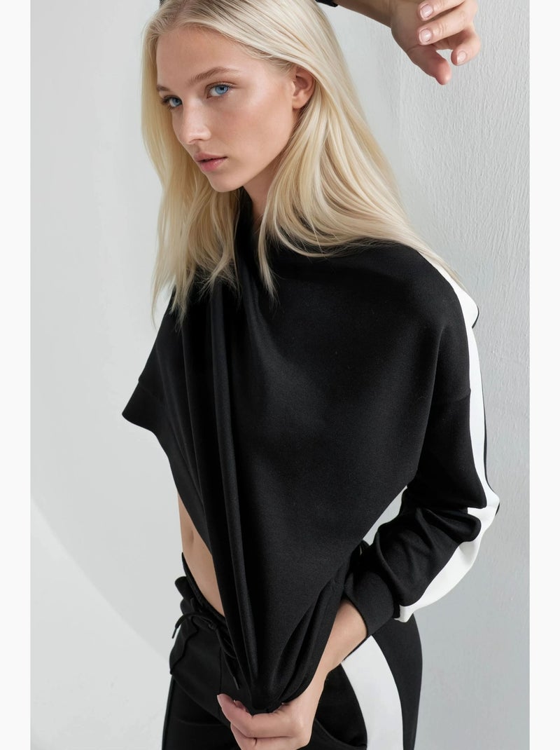 Conjunto de sweatshirt e calças regular fit modal touch hiccup Preto - Kiabi