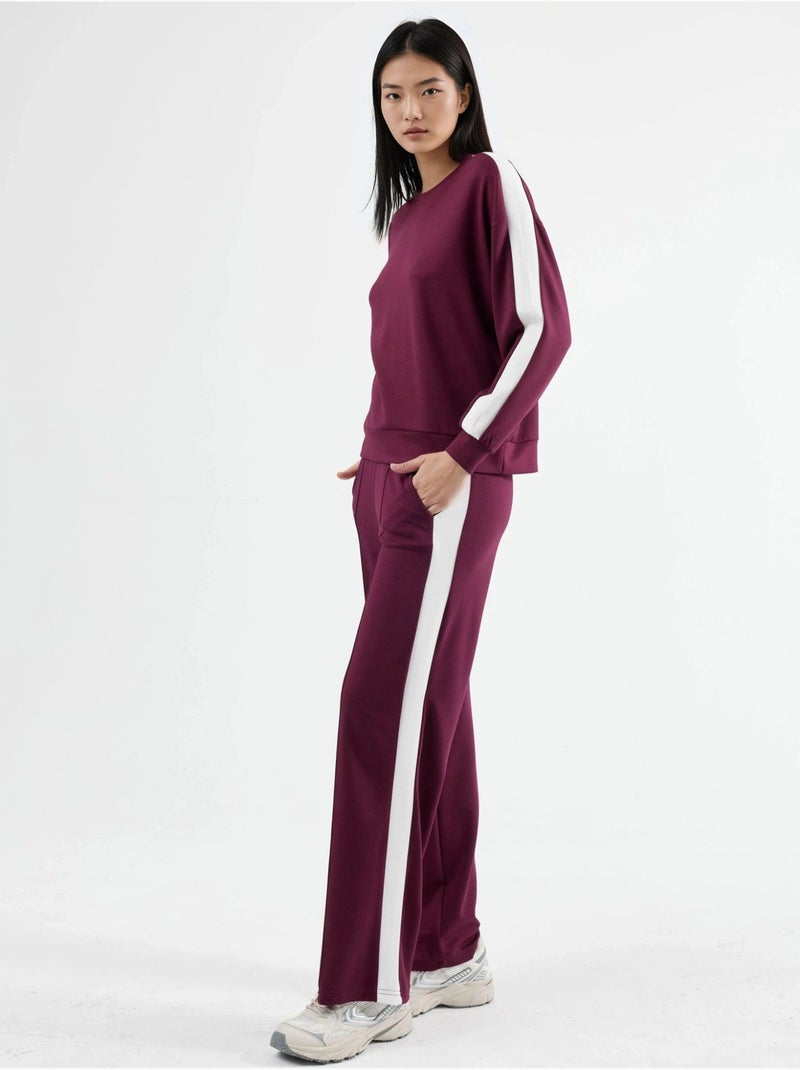 Conjunto de sweatshirt e calças regular fit modal touch hiccup Vermelho bordô - Kiabi