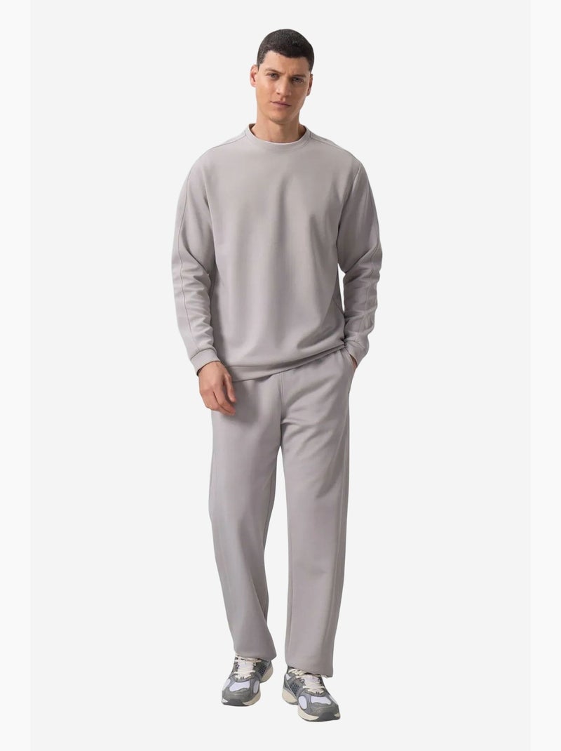 Conjunto de sweatshirt oversized e calças de homem tommy Cinza claro - Kiabi