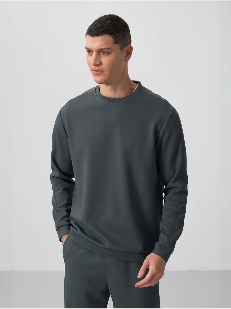 Conjunto de sweatshirt oversized e calças de homem tommy Cinza-preto - Kiabi