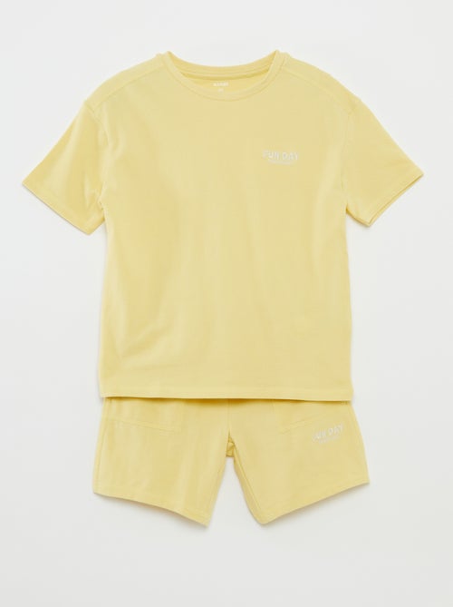 Conjunto de t-shirt + calções de desporto - 2 peças - Kiabi