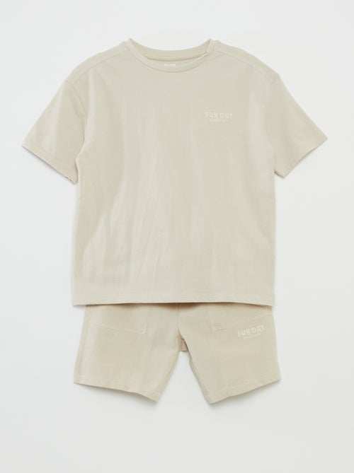 Conjunto de t-shirt + calções de desporto - 2 peças - Kiabi