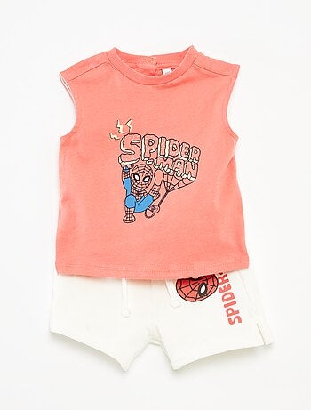 Conjunto de t-shirt + calções 'Homem-Aranha' 'Marvel' - 2 peças