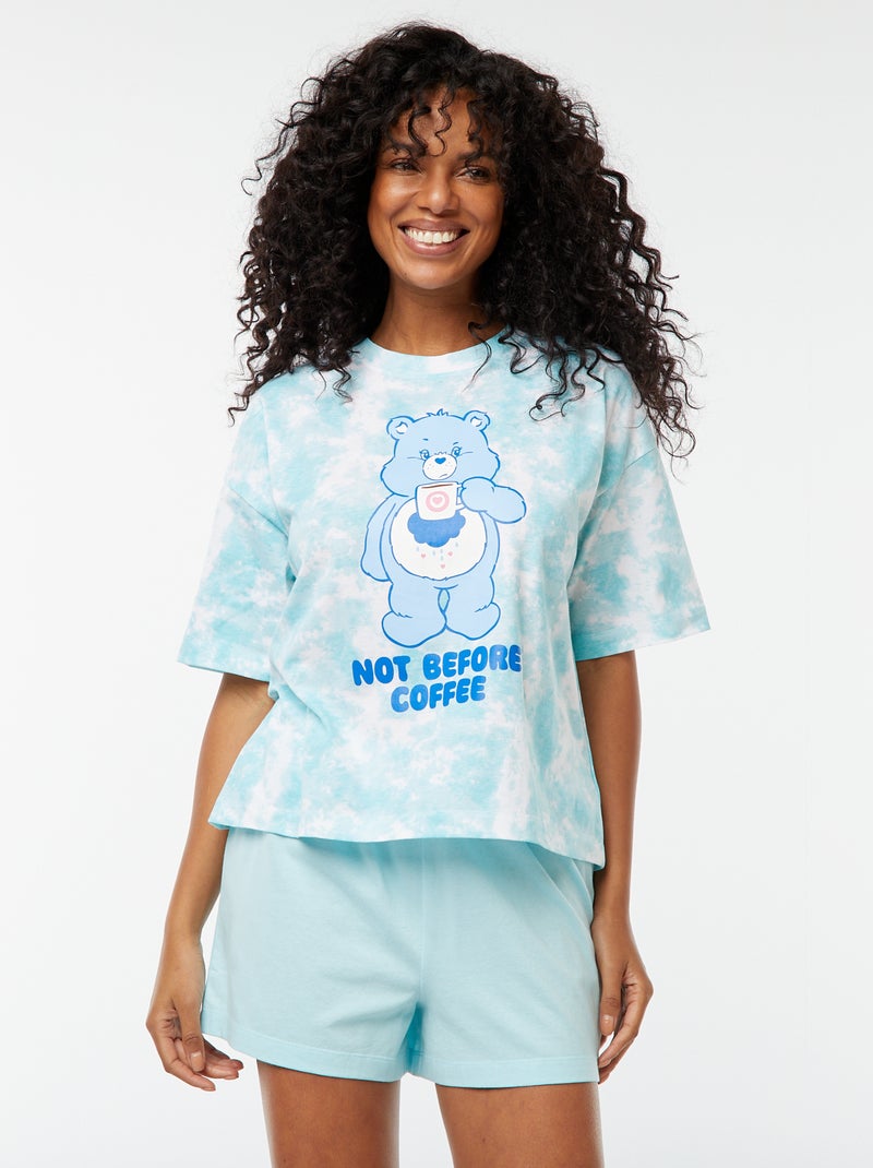 Conjunto de t-shirt + calções 'Ursinhos carinhosos' - 2 peças AZUL - Kiabi