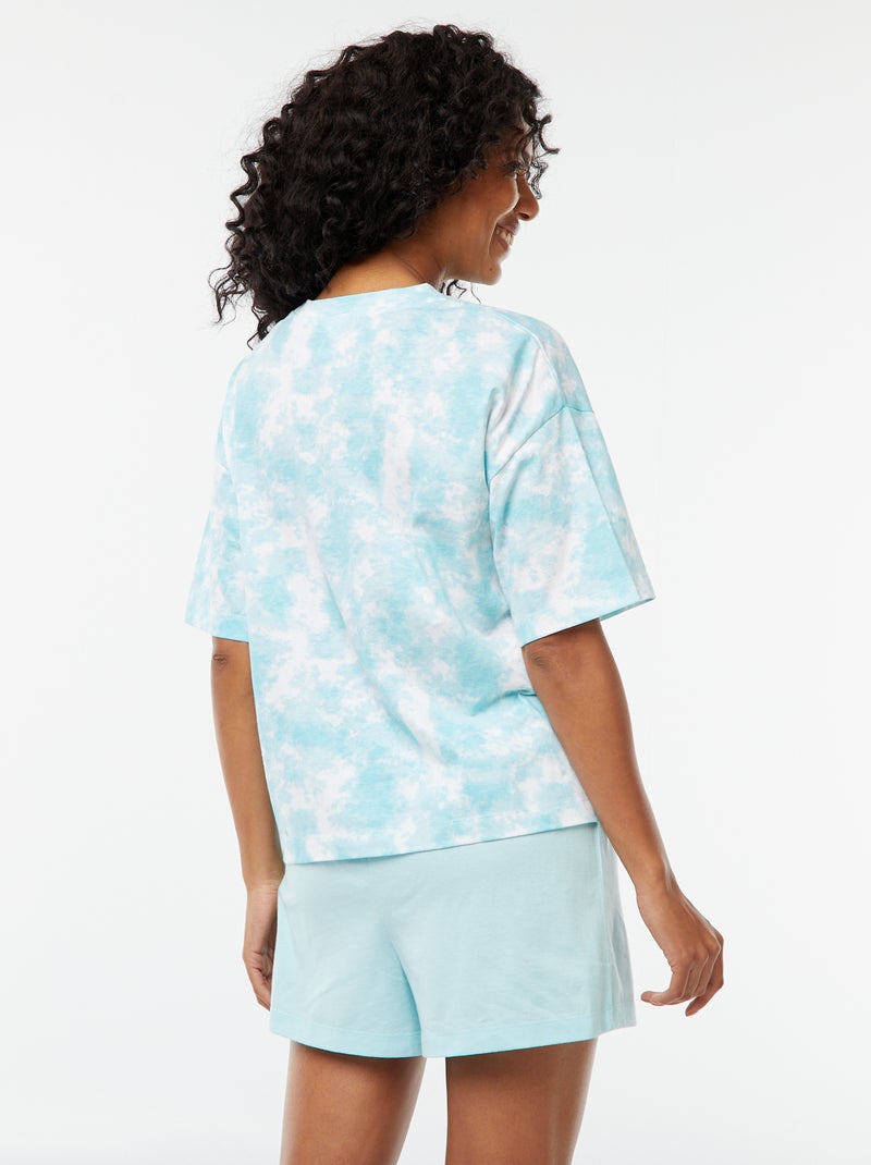 Conjunto de t-shirt + calções 'Ursinhos carinhosos' - 2 peças AZUL - Kiabi