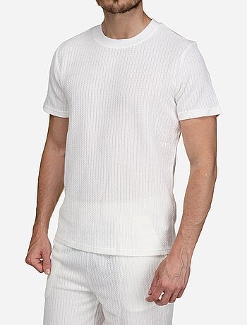 Conjunto de t-shirt e calções lisos e estampados - frilivin