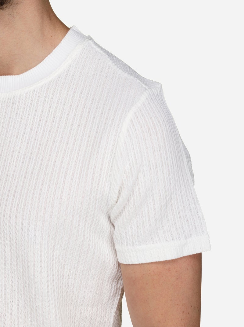 Conjunto de t-shirt e calções lisos e estampados - frilivin Branco - Kiabi