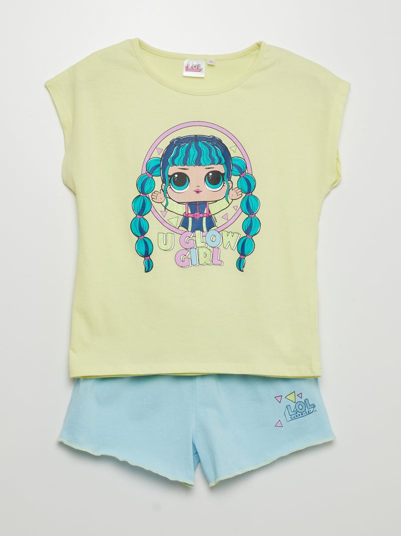 Conjunto de t-shirt e calções 'Lol' - 2 peças VERDE - Kiabi