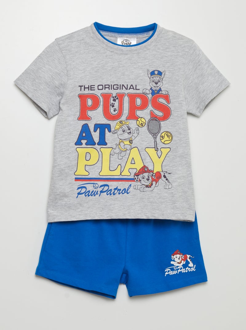 Conjunto de t-shirt e calções 'Patrulha Pata' - 2 peças CINZA - Kiabi