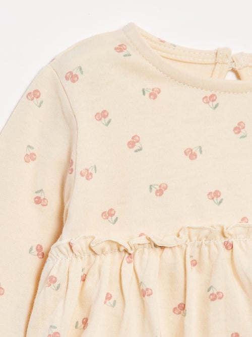 Conjunto de t-shirt + leggings nervuradas - 2 peças - Kiabi