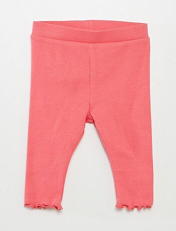 Conjunto de t-shirt + leggings nervuradas - 2 peças