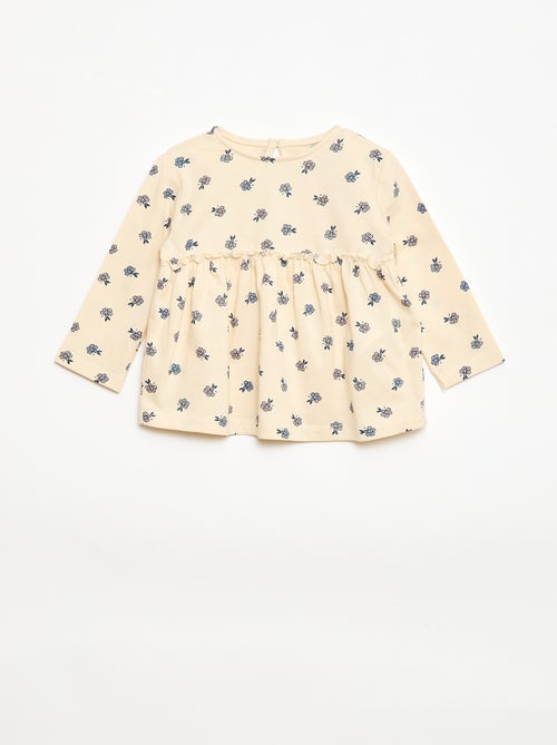 Conjunto de t-shirt + leggings nervuradas - 2 peças - Kiabi