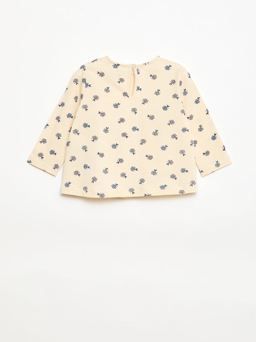 Conjunto de t-shirt + leggings nervuradas - 2 peças - Kiabi