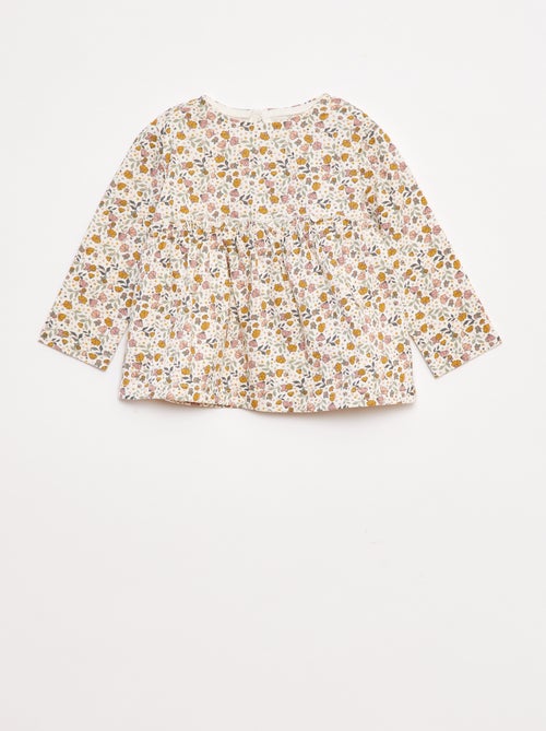 Conjunto de t-shirt + leggings nervuradas - 2 peças - Kiabi