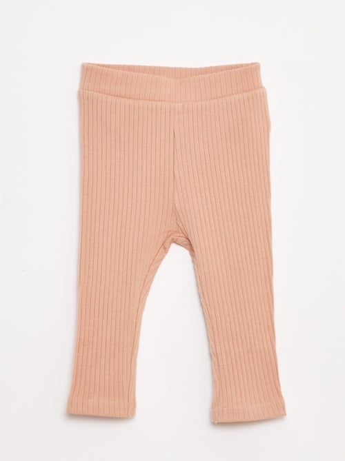 Conjunto de t-shirt + leggings nervuradas - 2 peças - Kiabi