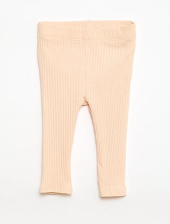 Conjunto de t-shirt + leggings nervuradas - 2 peças