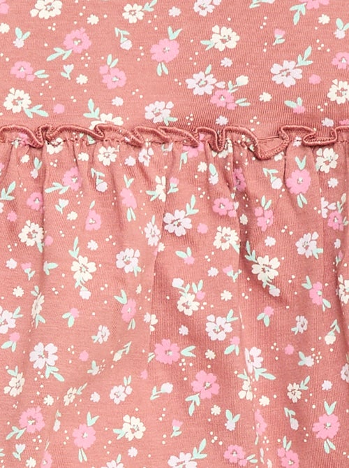 Conjunto de t-shirt + leggings nervuradas - 2 peças - Kiabi