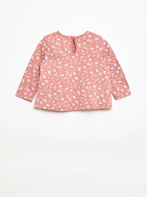 Conjunto de t-shirt + leggings nervuradas - 2 peças - Kiabi