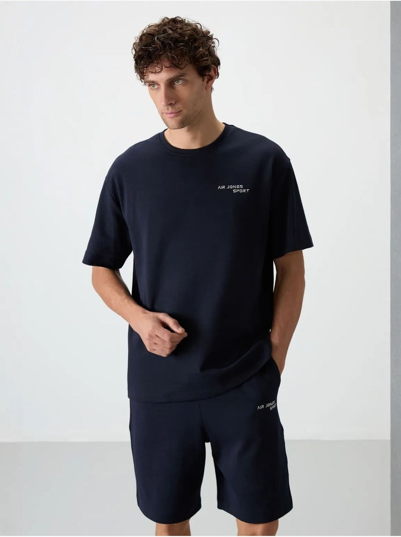 Conjunto de t-shirt oversized de manga curta e calções tommy Azul-marinho - Kiabi