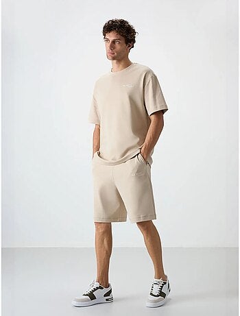 Conjunto de t-shirt oversized de manga curta e calções tommy