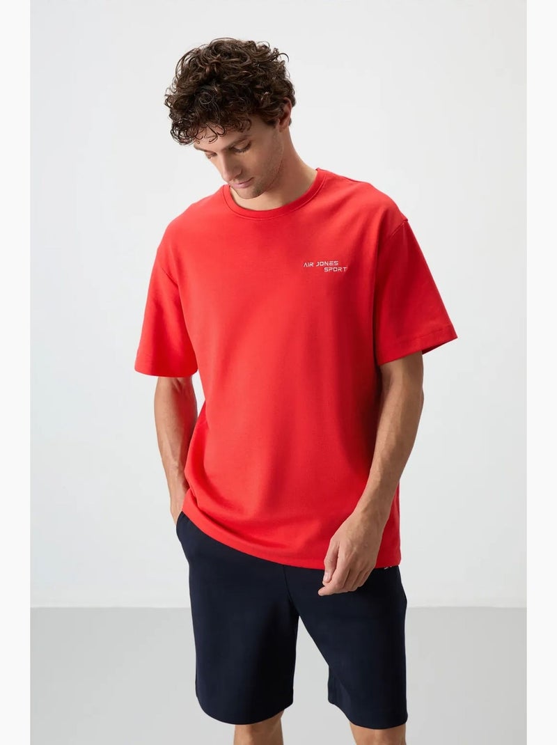 Conjunto de t-shirt oversized de manga curta e calções tommy Vermelho - Kiabi