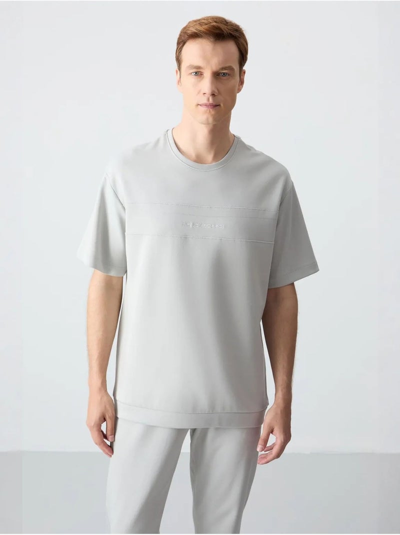 Conjunto de t-shirt oversized e calças de homem tommy Cinza claro - Kiabi