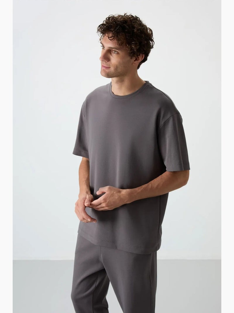 Conjunto de t-shirt oversized e calças de homem tommy Cinza-preto - Kiabi