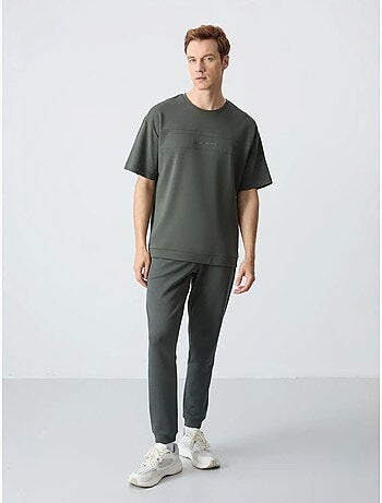Conjunto de t-shirt oversized e calças de homem tommy