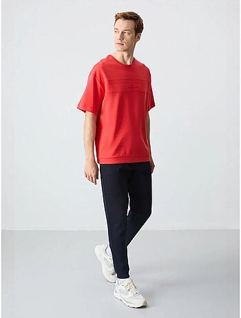 Conjunto de t-shirt oversized e calças de homem tommy