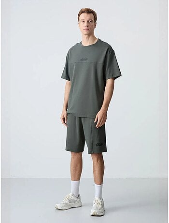 Conjunto de t-shirt oversized e calções para homem tommy