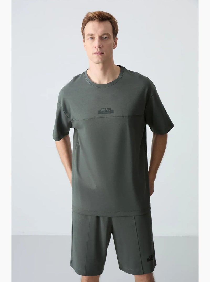 Conjunto de t-shirt oversized e calções para homem tommy Cinza-preto - Kiabi
