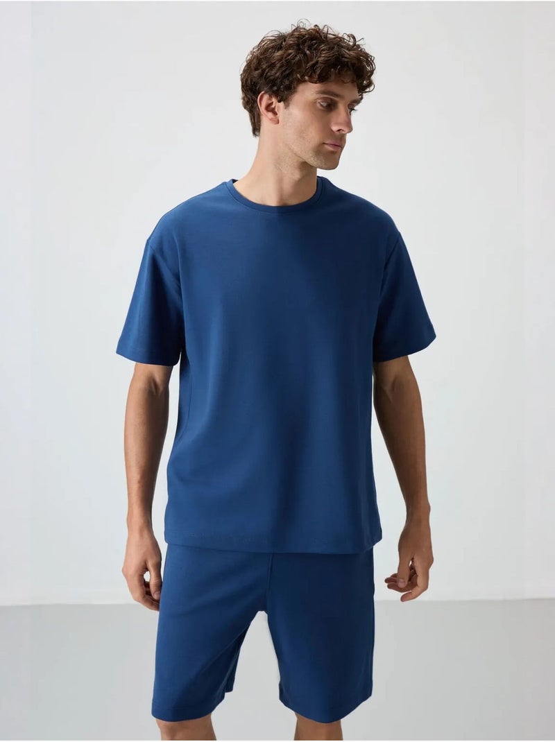 Conjunto de t-shirt oversized e calções tommy Azul - Kiabi