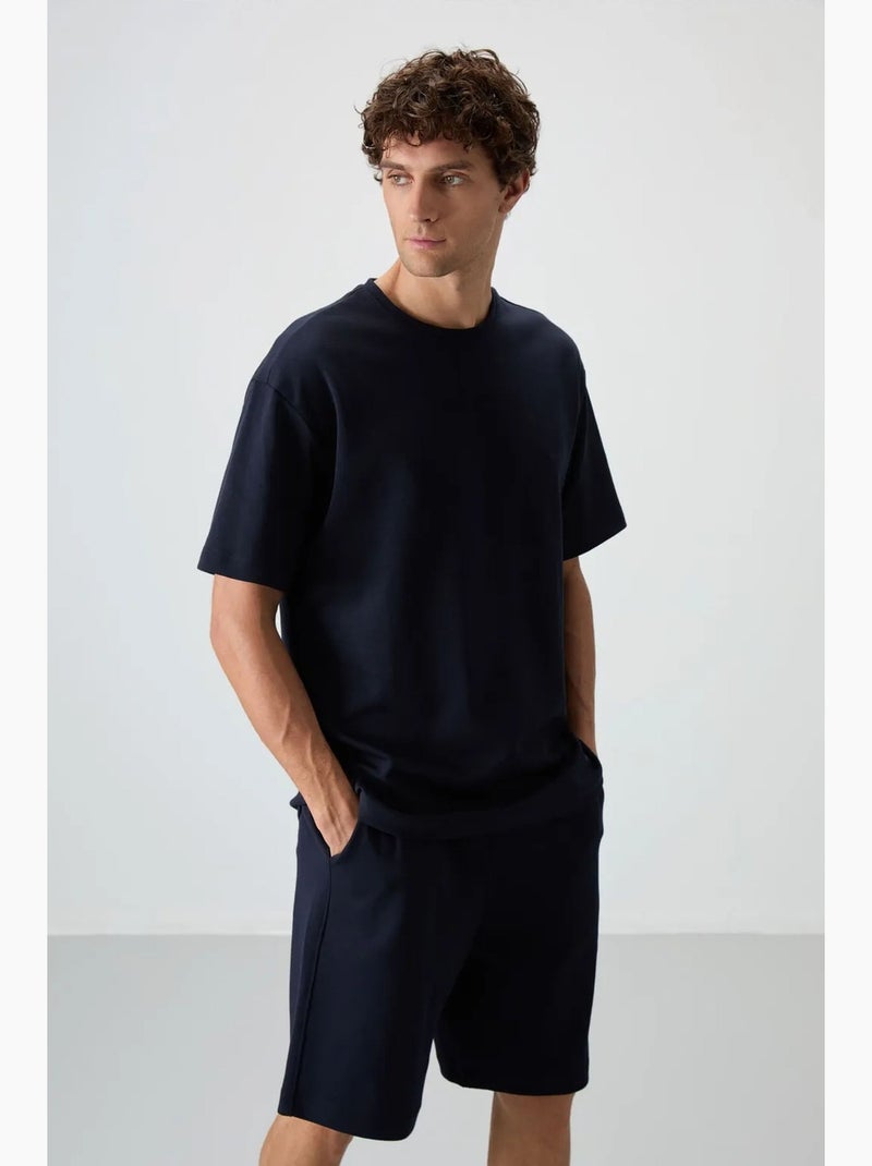 Conjunto de t-shirt oversized e calções tommy Azul-marinho - Kiabi