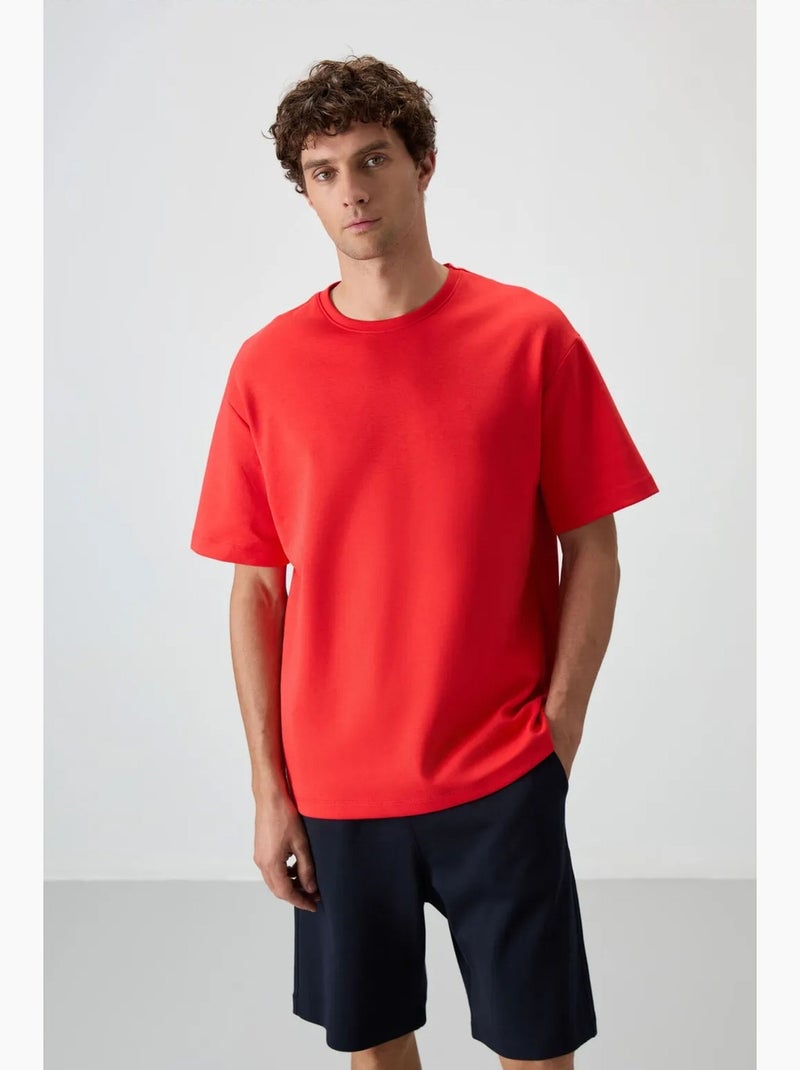 Conjunto de t-shirt oversized e calções tommy Vermelho - Kiabi