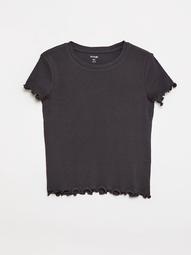 Conjunto de t-shirts caneladas - 2 peças Bege - Kiabi