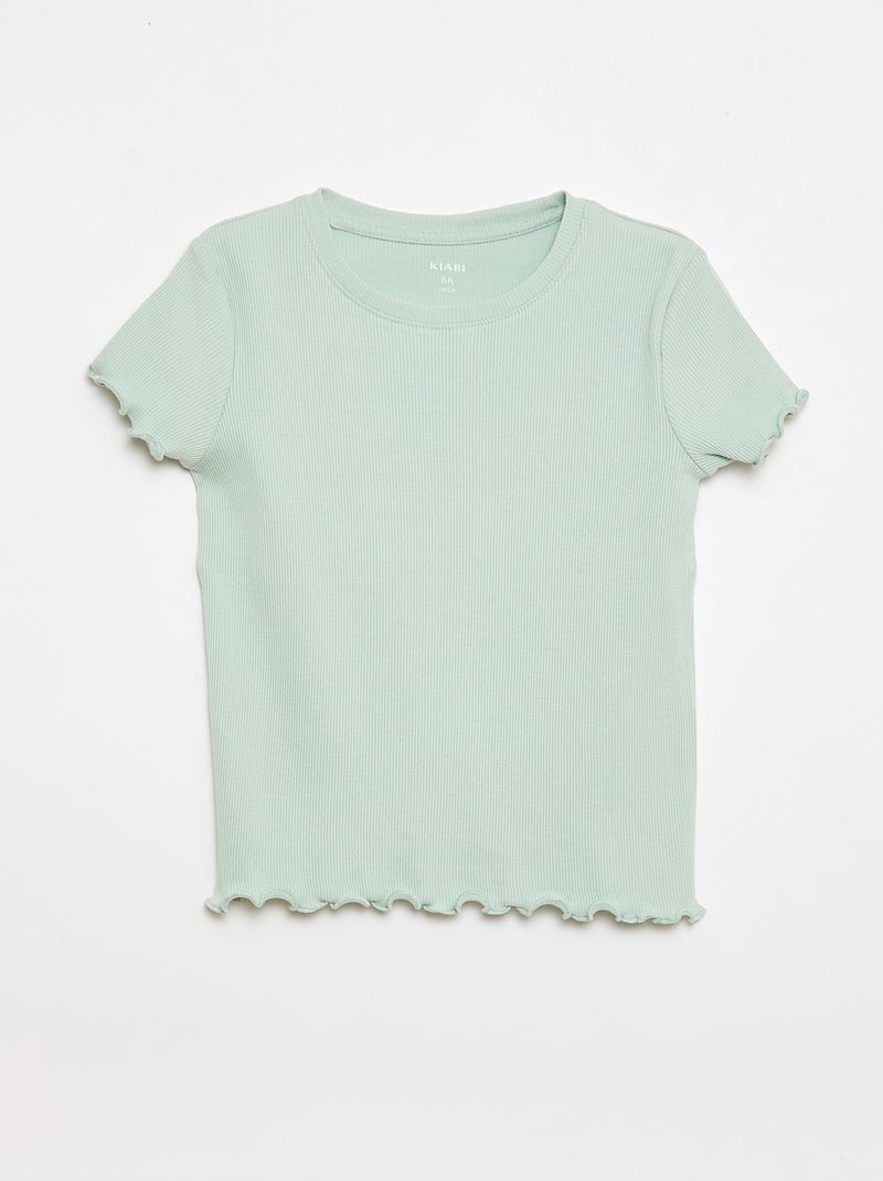 Conjunto de t-shirts caneladas - 2 peças Branco - Kiabi