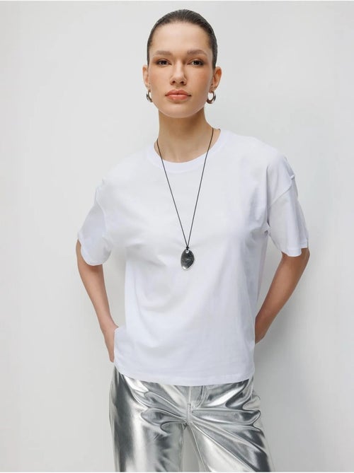 Conjunto de t-shirts de duas peças oversized caneladas com gola redonda mixray - Kiabi Conjunto de t-shirts de duas peças oversized caneladas com gola redonda mixray - Kiabi