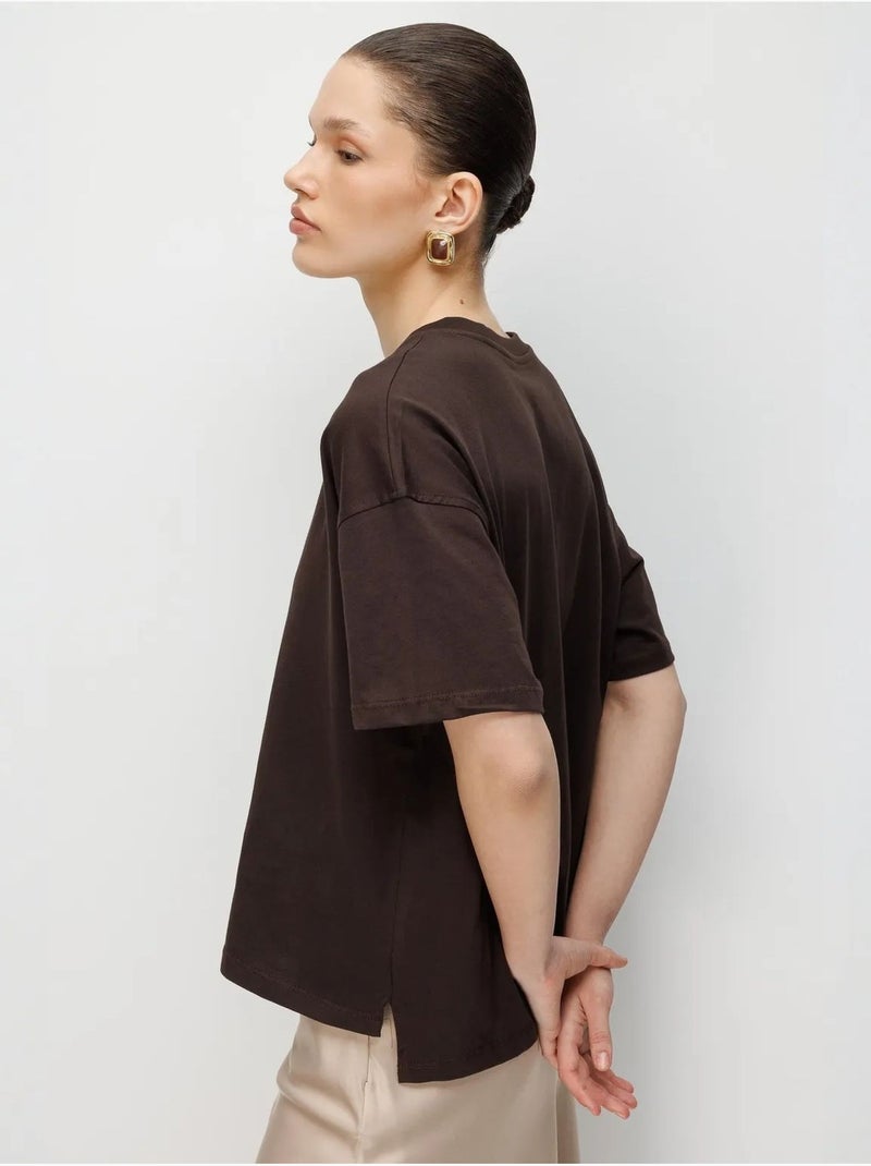 Conjunto de t-shirts de duas peças oversized caneladas com gola redonda mixray Preto - Kiabi