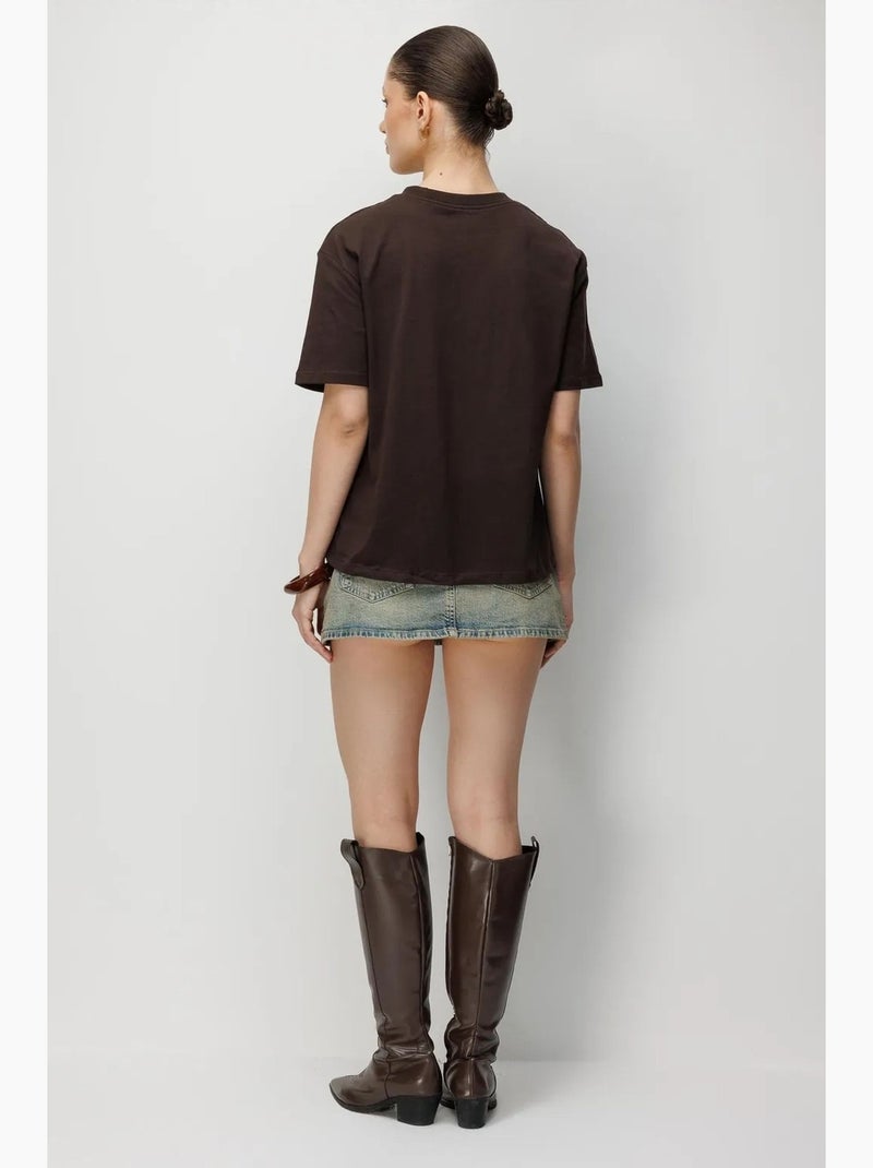 Conjunto de t-shirts de duas peças oversized com gola redonda canelada mixray Branco - Kiabi