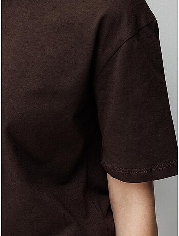 Conjunto de t-shirts de duas peças oversized com gola redonda canelada mixray