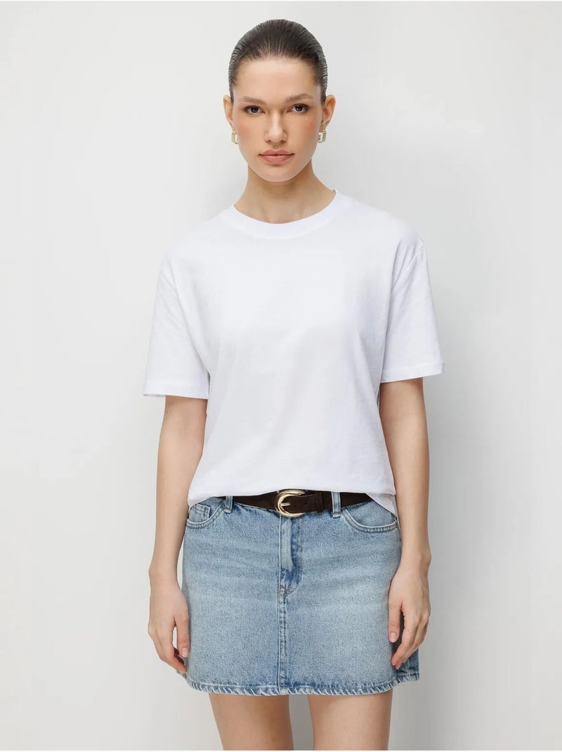 Conjunto de t-shirts de duas peças oversized com gola redonda canelada mixray Preto - Kiabi