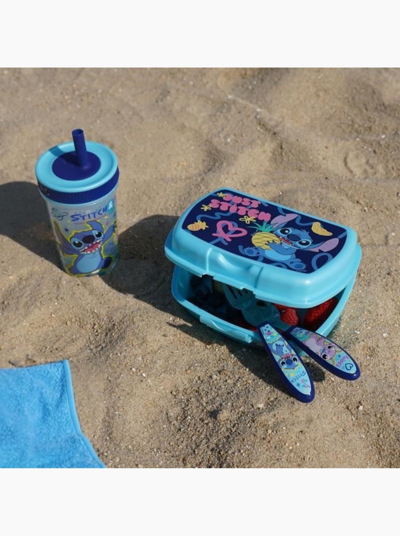 Conjunto de talheres inox disney baby lilo & stitch (2 peças) Azul - Kiabi