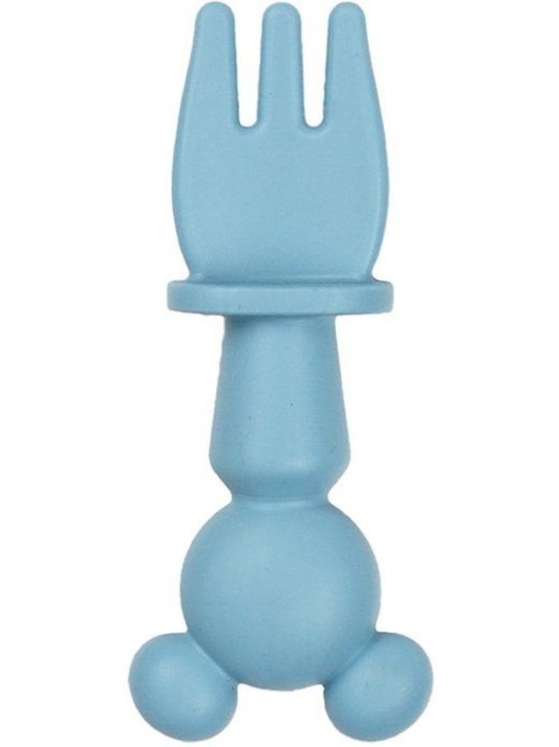 Conjunto de talheres silicone thermobaby disney baby mickey 2 peças Azul - Kiabi