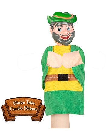 Conjunto de teatro de fantoches chapeuzinho vermelho 25 cm cucu show
