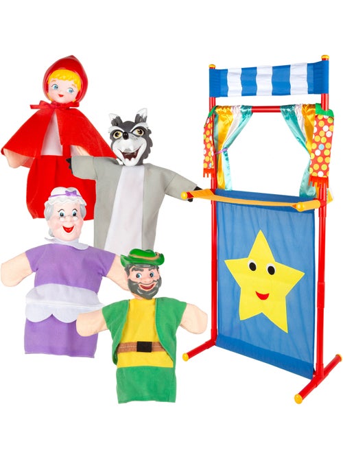 Conjunto de teatro de fantoches chapeuzinho vermelho 25 cm cucu show - Kiabi