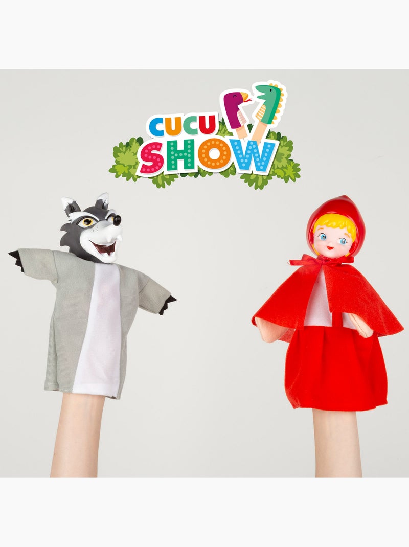Conjunto de teatro de fantoches chapeuzinho vermelho 25 cm cucu show N/D - Kiabi