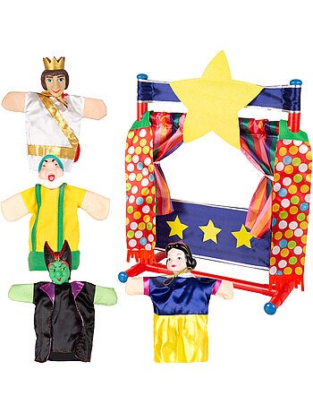 Conjunto de teatro de marionetes branca de neve 25 cm cucu show