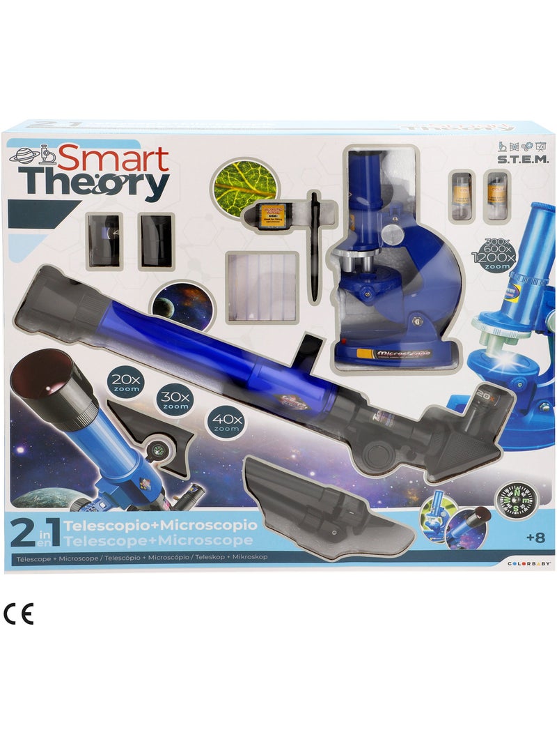 Conjunto de telescópio e microscópio de brinquedo smart theory N/D - Kiabi
