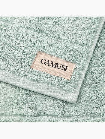 Conjunto de toalhas de duche e lavabo 100% algodão, 600 g/m², com presilha - Gamusi