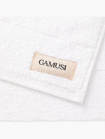 Conjunto de toalhas de duche e lavabo 100% algodão, 600 g/m², com presilha - Gamusi